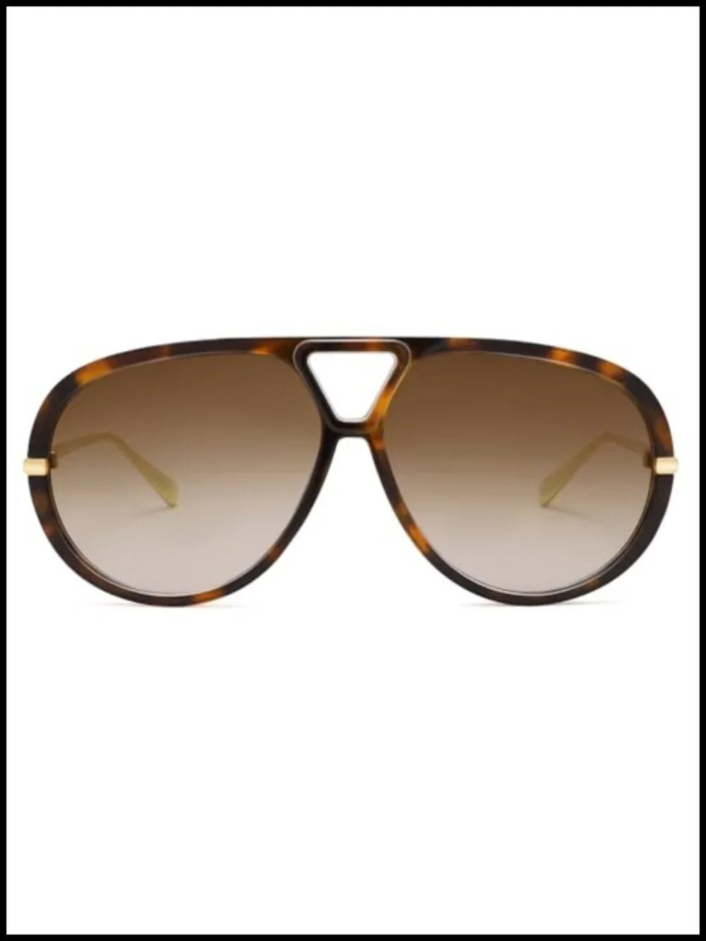 Retro Oversized Aviator Sunglasses Metal Frame UV400 Protection